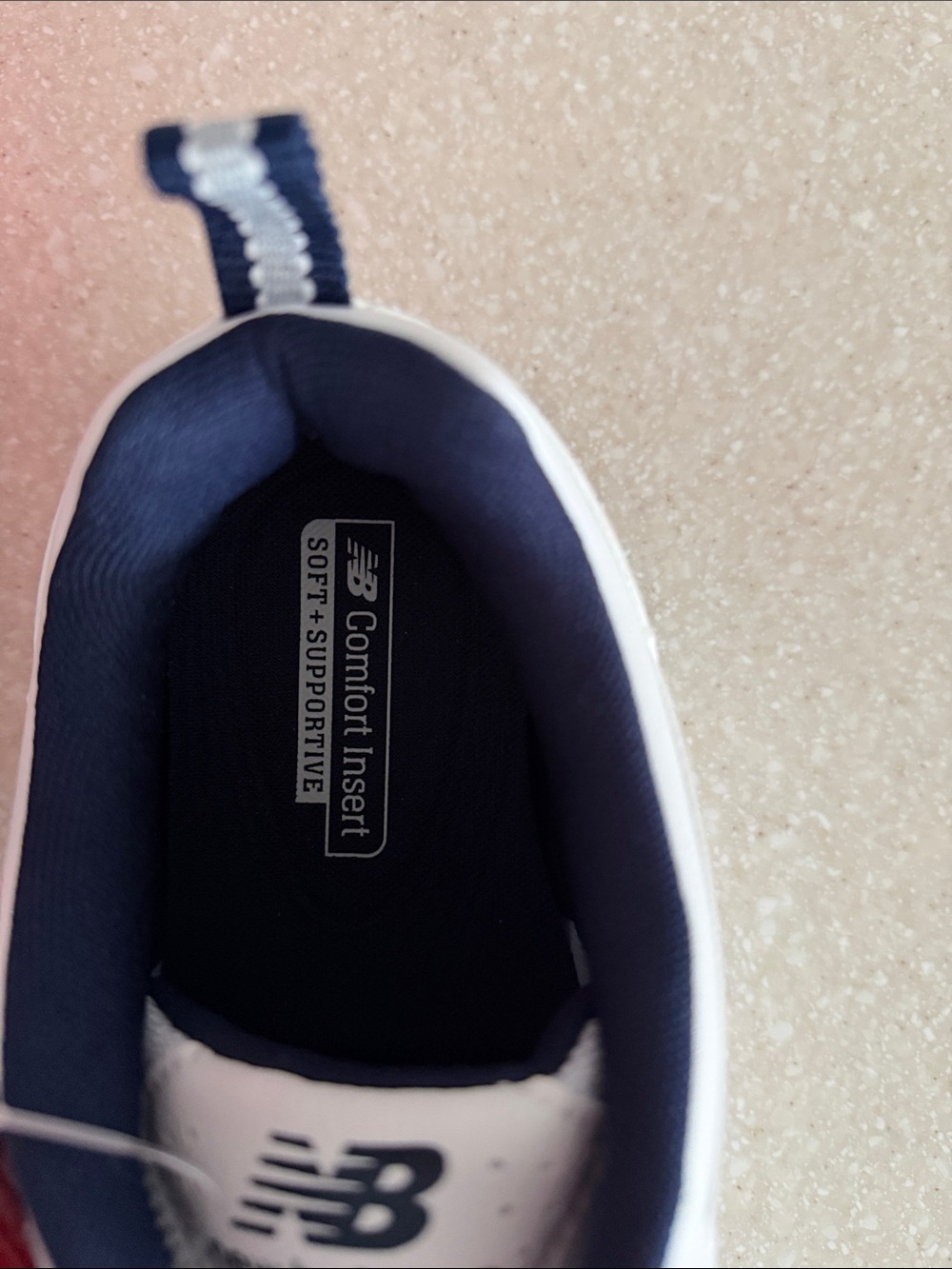 New Balance Men’s White and Navy Wide-Width 10.5 Training Shoe - Picture 6 of 10